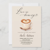 Liefde is het brouwen van koffie Vrijgezellenfeest Kaart (Voorkant)