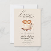 Liefde is het brouwen van koffie Vrijgezellenfeest Kaart (Voorkant)