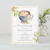 Liefde is het brouwen van koffie Vrijgezellenfeest Kaart (Staand voorkant)