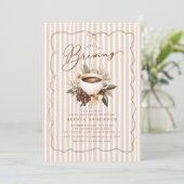 Liefde is het brouwen van koffie Vrijgezellenfeest Kaart (Staand voorkant)