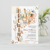 Liefde is het brouwen van koffie Vrijgezellenfeest Kaart (Staand voorkant)