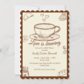 Liefde is het brouwen van koffie Vrijgezellenfeest Kaart (Voorkant)