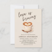 Liefde is het brouwen van koffie Vrijgezellenfeest Kaart (Voorkant)