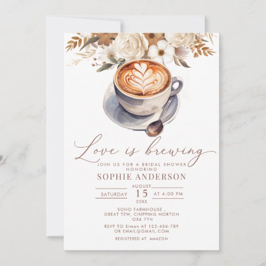 Liefde is het brouwen van koffie Vrijgezellenfeest Kaart (Voorkant)