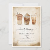 Liefde is het brouwen van koffie Vrijgezellenfeest Kaart (Voorkant)