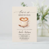 Liefde is het brouwen van koffie Vrijgezellenfeest Kaart (Staand voorkant)