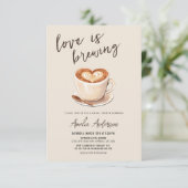 Liefde is het brouwen van koffie Vrijgezellenfeest Kaart (Staand voorkant)