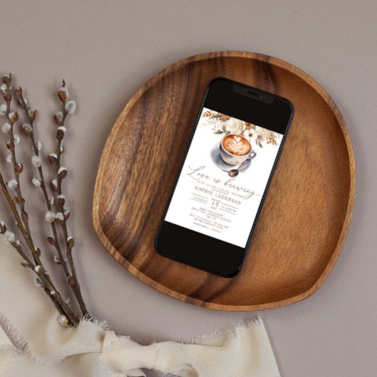 Liefde is het brouwen van koffie Vrijgezellenfeest Kaart