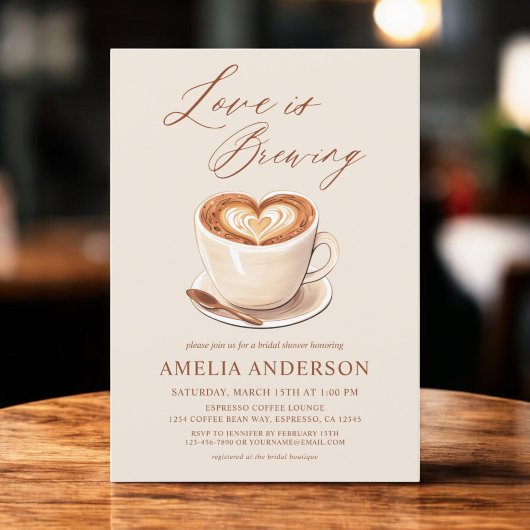 Liefde is het brouwen van koffie Vrijgezellenfeest Kaart