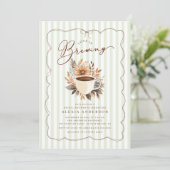 Liefde is het brouwen van koffie Vrijgezellenfeest Kaart (Staand voorkant)