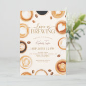 Liefde is het brouwen van koffie Vrijgezellenfeest Kaart (Staand voorkant)