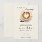 Liefde is het brouwen van koffie Vrijgezellenfeest Kaart (Voorkant / Achterkant)