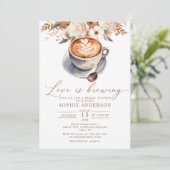 Liefde is het brouwen van koffie Vrijgezellenfeest Kaart (Staand voorkant)