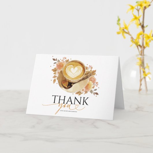 Liefde is het brouwen van koffie Vrijgezellenfeest Kaart (Gele Bloem)