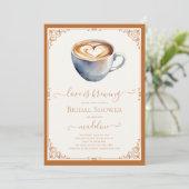 Liefde is het brouwen van koffie Vrijgezellenfeest Kaart (Staand voorkant)