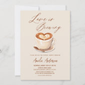 Liefde is het brouwen van koffie Vrijgezellenfeest Kaart (Voorkant)