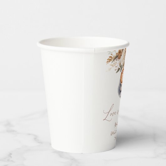 Liefde is het brouwen van koffie Vrijgezellenfeest Papieren Bekers (Rechts)