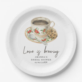 Liefde is het brouwen van koffie Vrijgezellenfeest Papieren Bordje