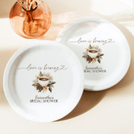 Liefde is het brouwen van koffie Vrijgezellenfeest Papieren Bordje