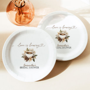 Liefde is het brouwen van koffie Vrijgezellenfeest Papieren Bordje