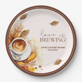 Liefde is het brouwen van koffie Vrijgezellenfeest Papieren Bordje