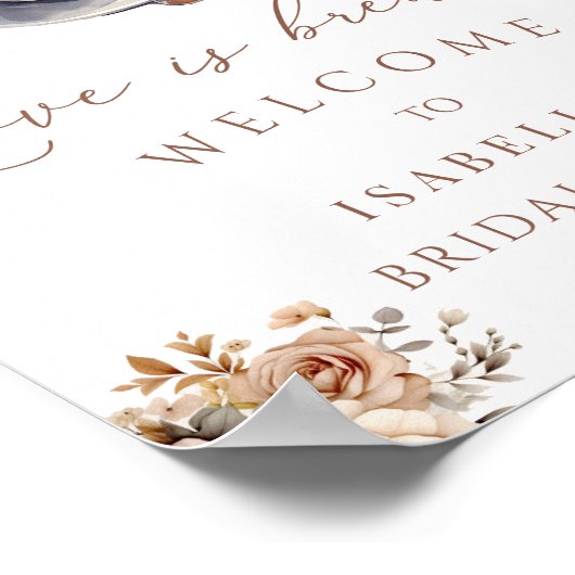 Liefde is het brouwen van koffie Vrijgezellenfeest Poster (Hoek)