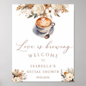 Liefde is het brouwen van koffie Vrijgezellenfeest Poster (Voorkant)