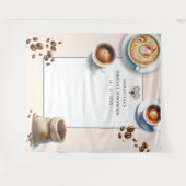 Liefde is het brouwen van koffie Vrijgezellenfeest Wandkleed (Voorkant (horizontaal))