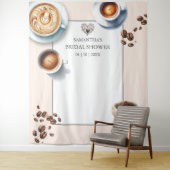 Liefde is het brouwen van koffie Vrijgezellenfeest Wandkleed (In situ)