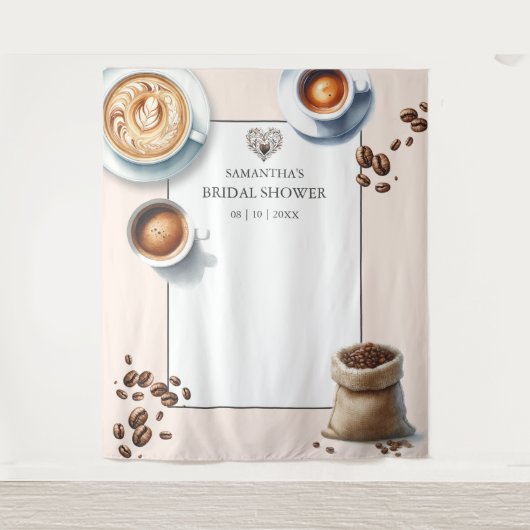 Liefde is het brouwen van koffie Vrijgezellenfeest Wandkleed (Voorkant)