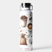 Liefde is het brouwen van koffie warm en koud waterfles (Achterkant)