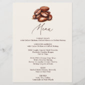 Liefde is het brouwen van koffiebonen feest menu (Voorkant)