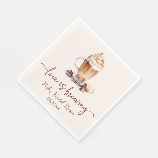 Liefde is het brouwen van koffiebonen Vrijgezellen Servet (Hoek)