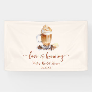 Liefde is het brouwen van koffiebonen Vrijgezellen Spandoek