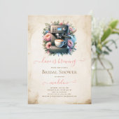 Liefde is het brouwen van koffiezetapparaat Vrijge Kaart (Staand voorkant)