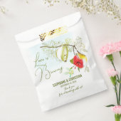 Liefde is het brouwen van kolibrie Tea Party Bedankzakje (Gezegeld)