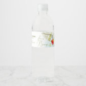 Liefde is het brouwen van kolibrie Tea Party Waterfles Etiket (Voorkant)