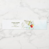 Liefde is het brouwen van kolibrie Tea Party Waterfles Etiket (Enkel label)