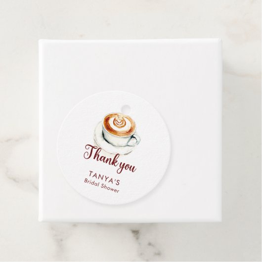 Liefde is het brouwen van Latte Bruiloft Custom Bedankjes Labels (In situ)