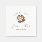 Liefde is het brouwen van Latte Vrijgezellenfeest Servet (Voorkant)