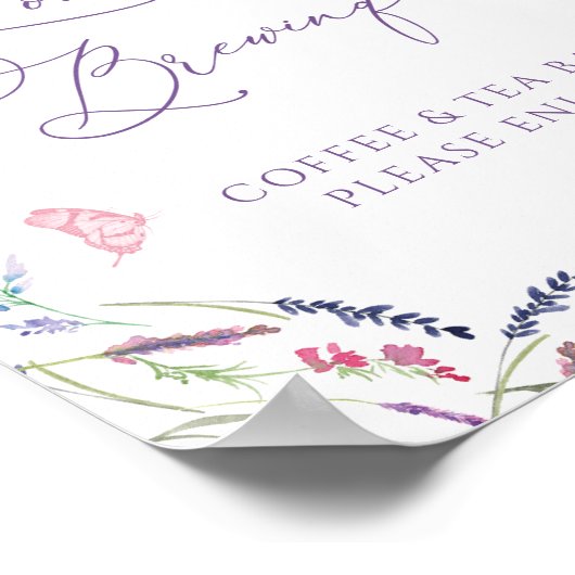 Liefde is het brouwen van lavendelvlinders poster (Hoek)