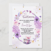 liefde is het brouwen van lila Hart Bloemen vrijge Kaart (Voorkant)