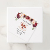 Liefde is het brouwen van marsala-theebruidssalon bedankjes labels (In situ)