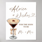Liefde is het brouwen van Martini Advies & Wishes  Poster (Voorkant)