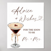 Liefde is het brouwen van Martini Advies & Wishes  Poster (Voorkant)