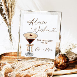 Liefde is het brouwen van Martini Advies & Wishes  Poster