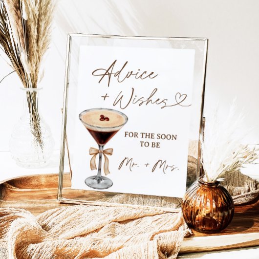 Liefde is het brouwen van Martini Advies & Wishes  Poster