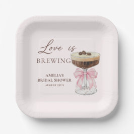 Liefde is het brouwen van Martini Vrijgezellenfees Papieren Bordje