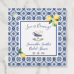 Liefde is het brouwen van mediterrane thee Vrijgez Bedankjes Labels