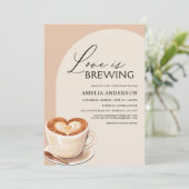 Liefde is het brouwen van Modern Arch Coffee Vrijg Kaart (Staand voorkant)